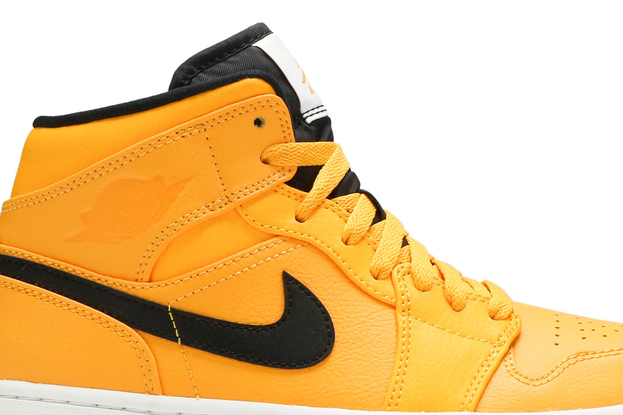 Air Jordan 1 Mid 'University Gold' Black 554724-700-3