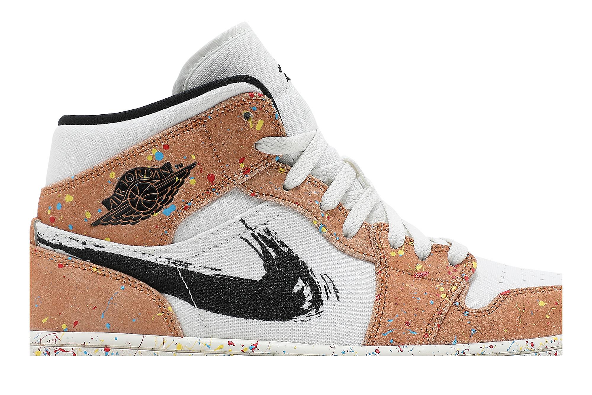 Air Jordan 1 Mid SE 'Brushstroke Paint Splatter' DA8005-100-4