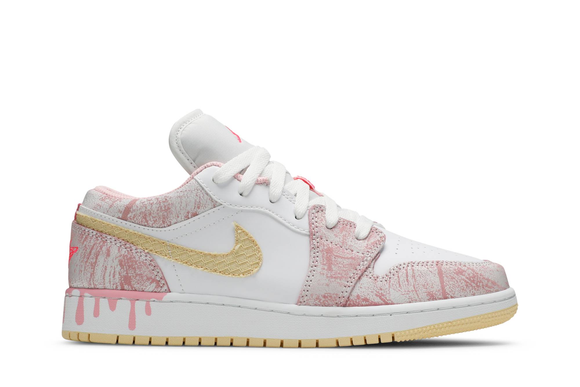 (Grade School) Air Jordan 1 Low 'Strawberry Ice Cream' CW7104-601-8