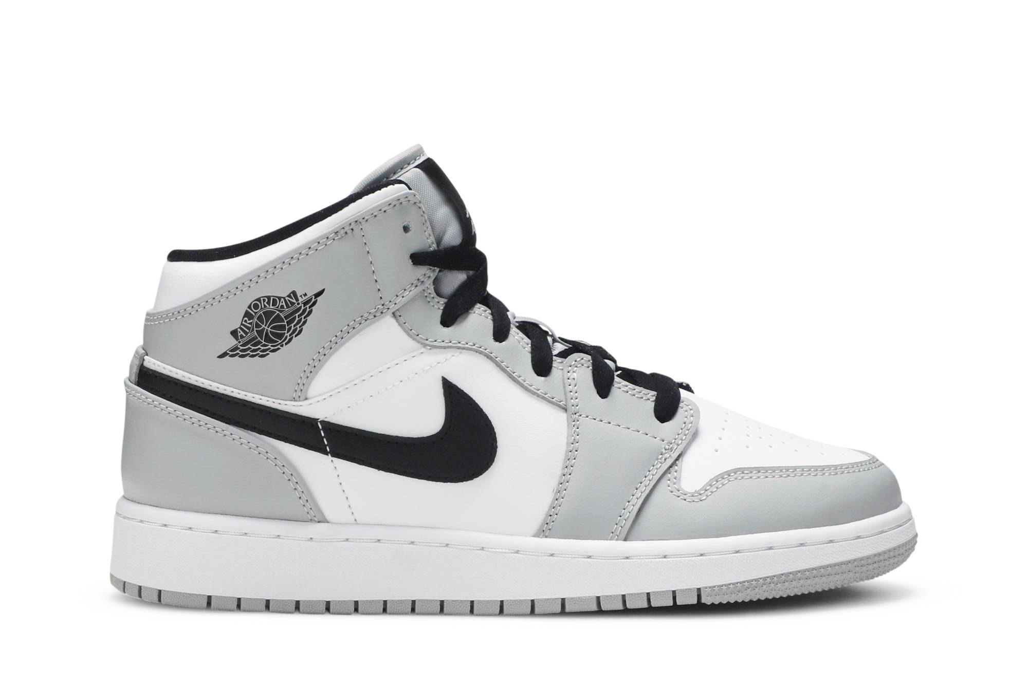 (Grade School) Air Jordan 1 Mid 'Light Smoke Grey' 554725-092-7