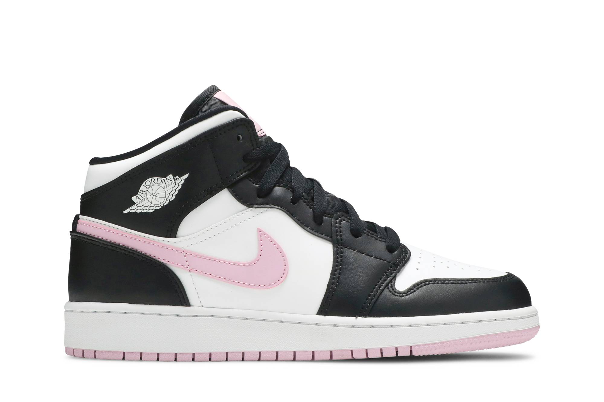 (Grade School) Air Jordan 1 Mid 'White Light Arctic Pink' 555112-103-8