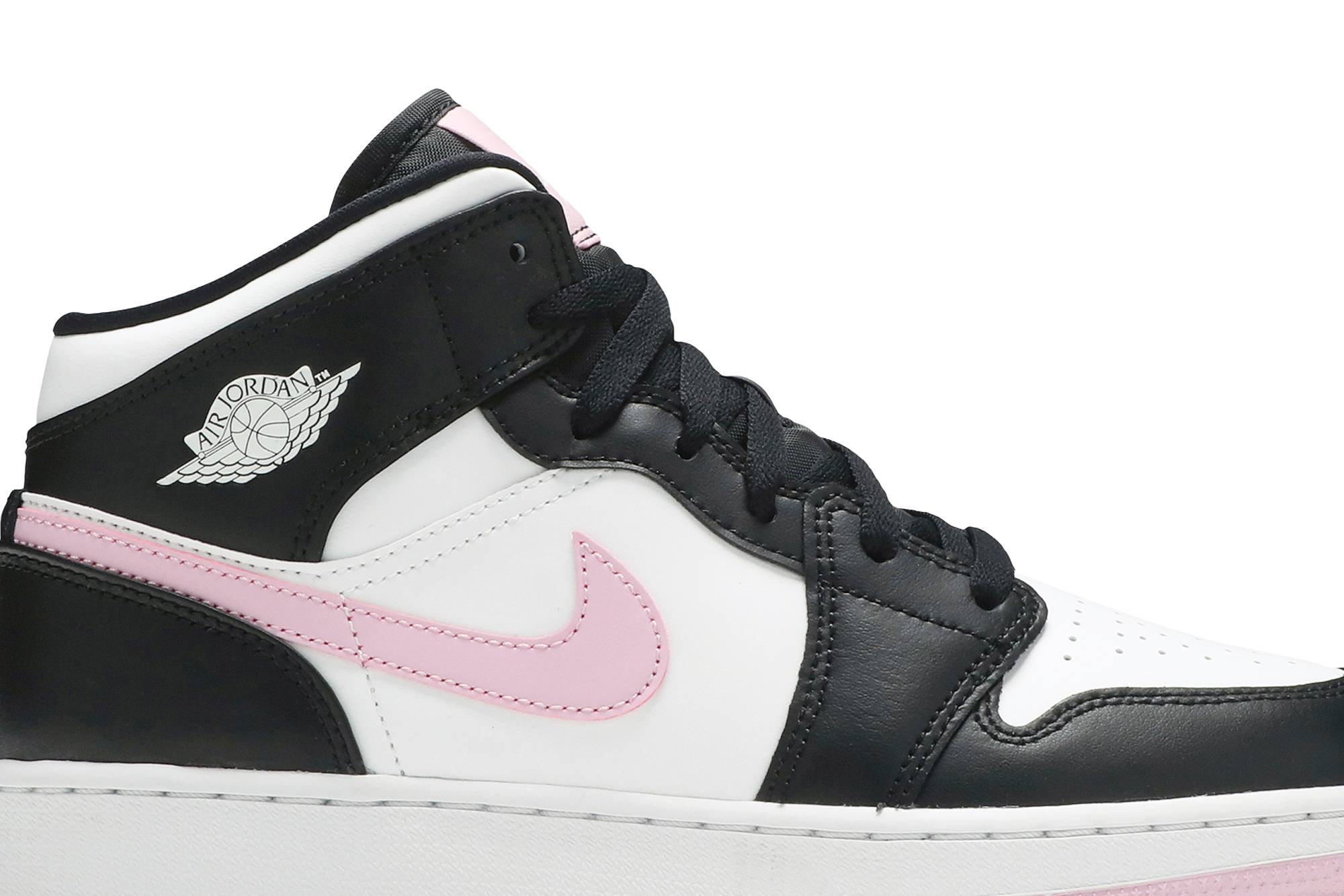 (Grade School) Air Jordan 1 Mid 'White Light Arctic Pink' 555112-103-2