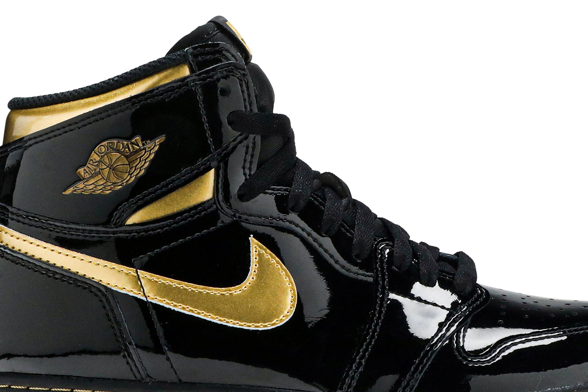 (Grade School) Air Jordan 1 Retro High OG 'Black Metallic Gold' 575441-032-6