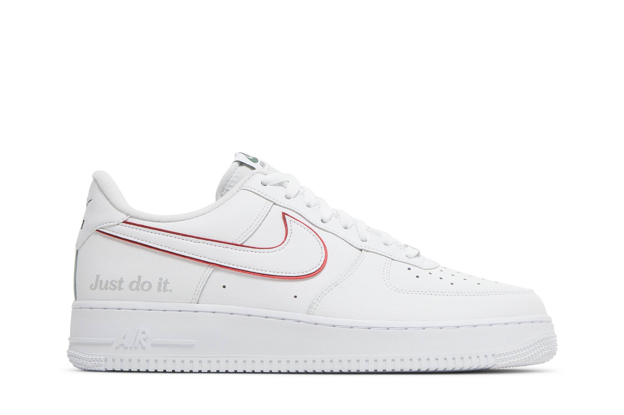 Nike Air Force 1 Low 'Just Do It White Noble Green Metallic Silver University Red' DQ0791-100-8