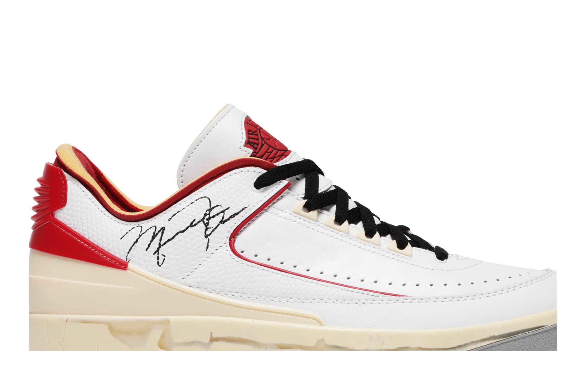 Off-White x Air Jordan 2 Retro Low SP 'White Red' DJ4375-106-7