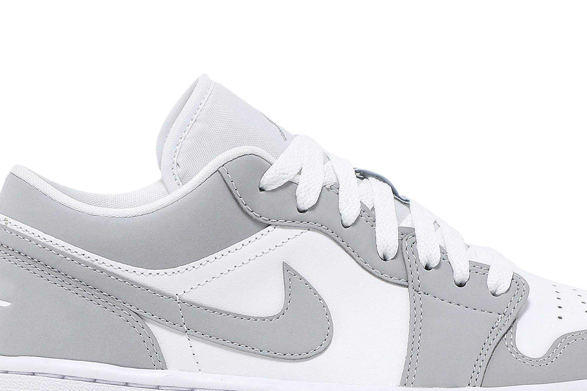 (Women) Air Jordan 1 Low 'White Wolf Grey' DC0774-105-6