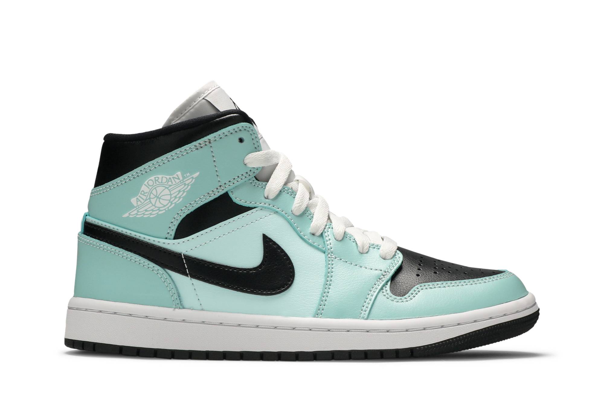 (Women) Air Jordan 1 Mid 'Aqua Black' BQ6472-300-8